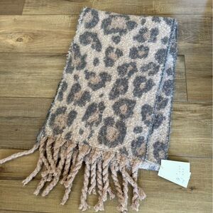 a new day Leopard Print Scarf - Brown and Gray
